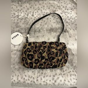 STAUD Beaded Leopard Bean Bag MSRP$375